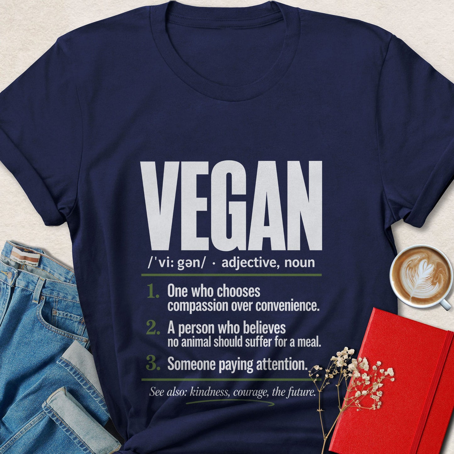Vegan Definition T-Shirt| Compassion & Animal Rights Graphic Tee