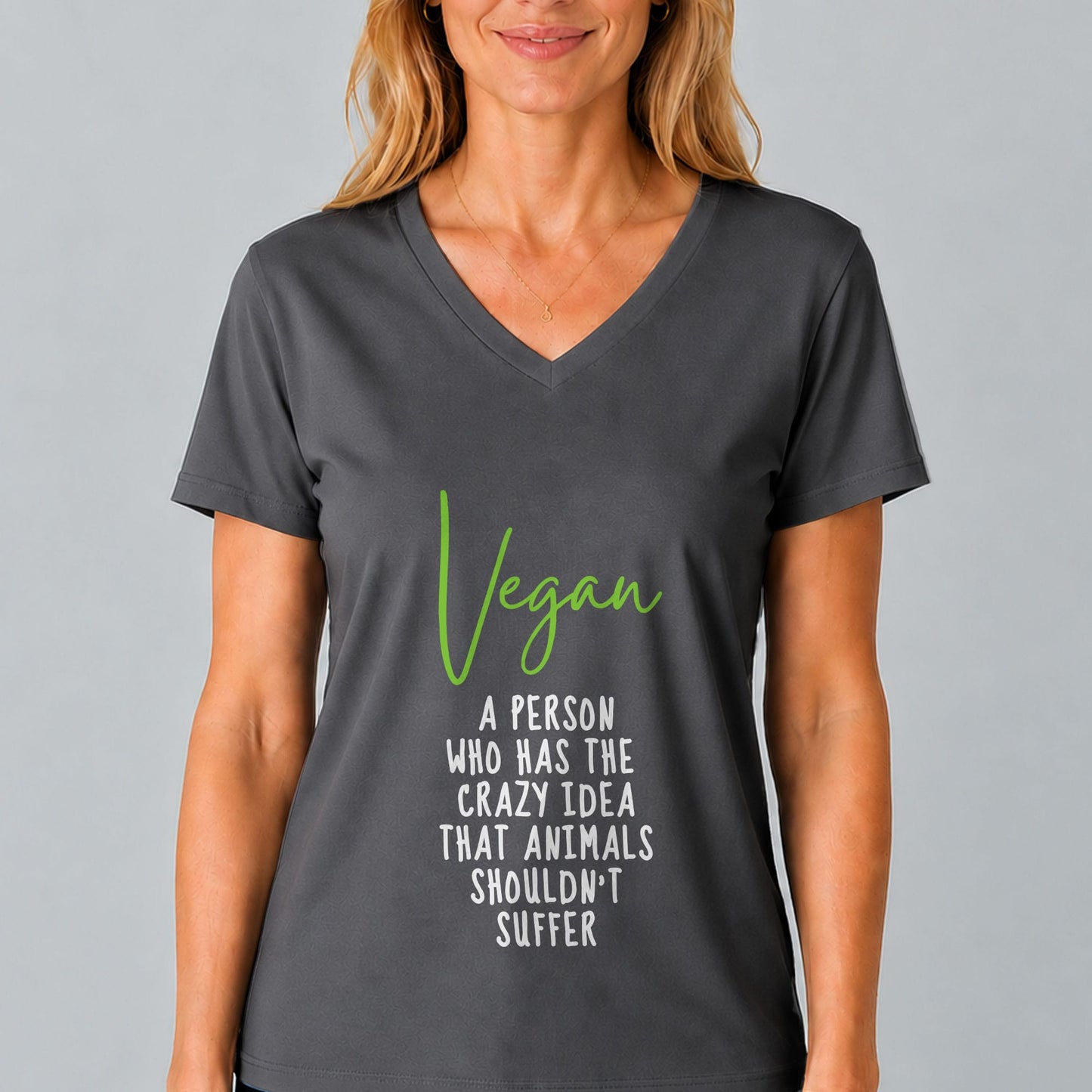 Vegan Definition Animal Rights V-Neck T-Shirt