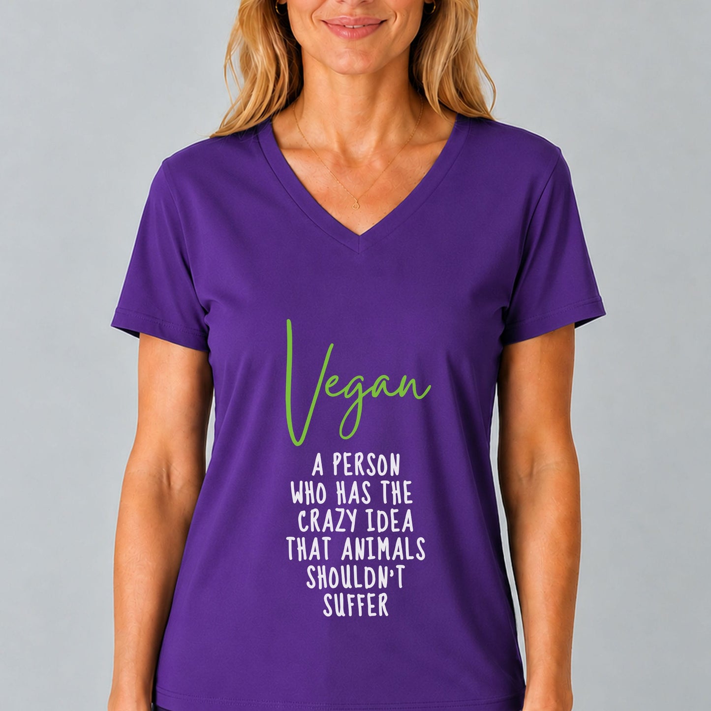 Vegan Definition Animal Rights V-Neck T-Shirt