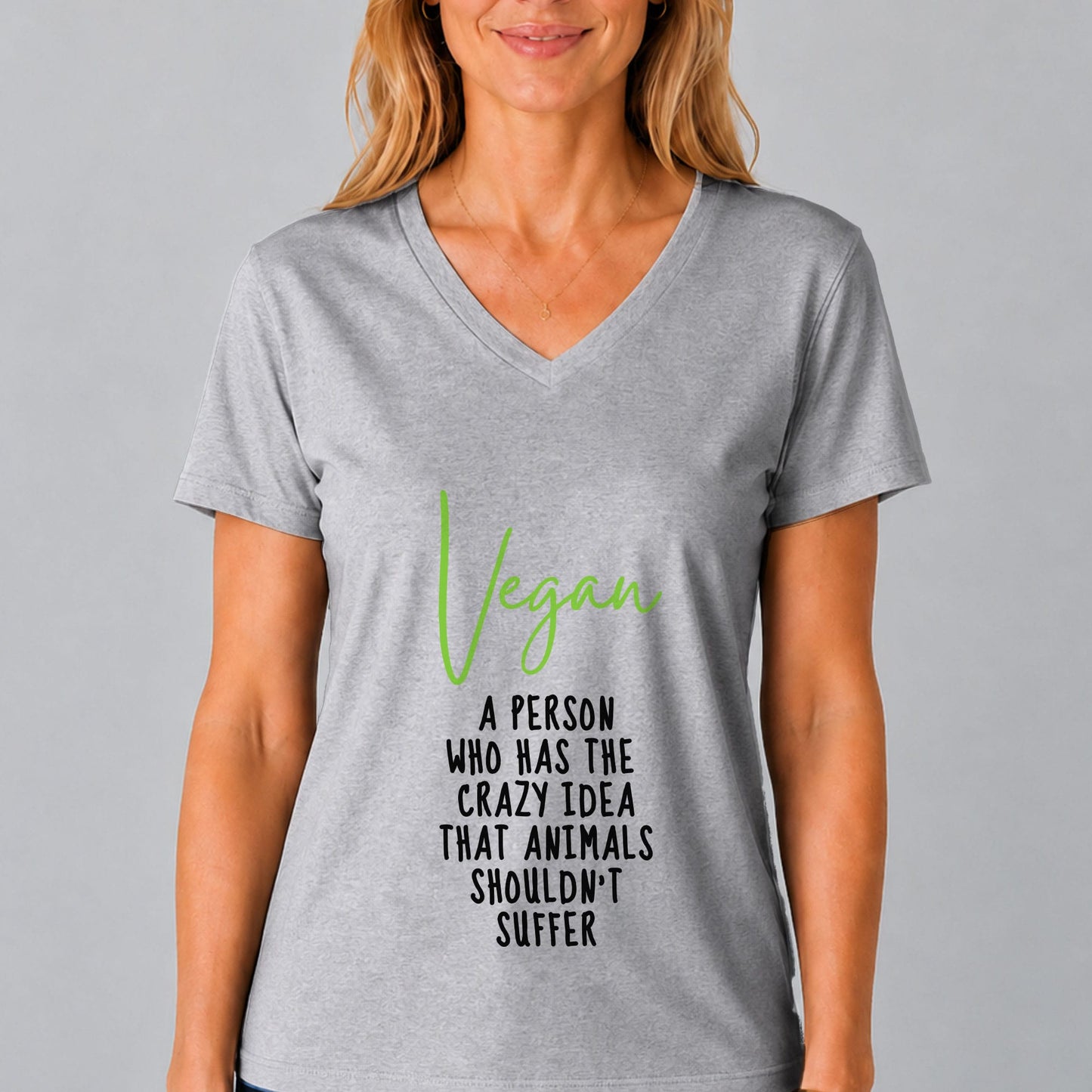 Vegan Definition Animal Rights V-Neck T-Shirt
