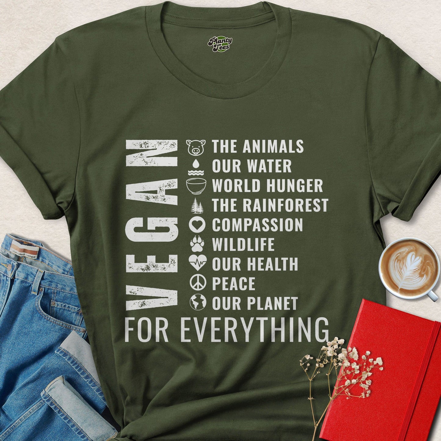 Vegan For Everything Shirt | Activist Vegan Tee