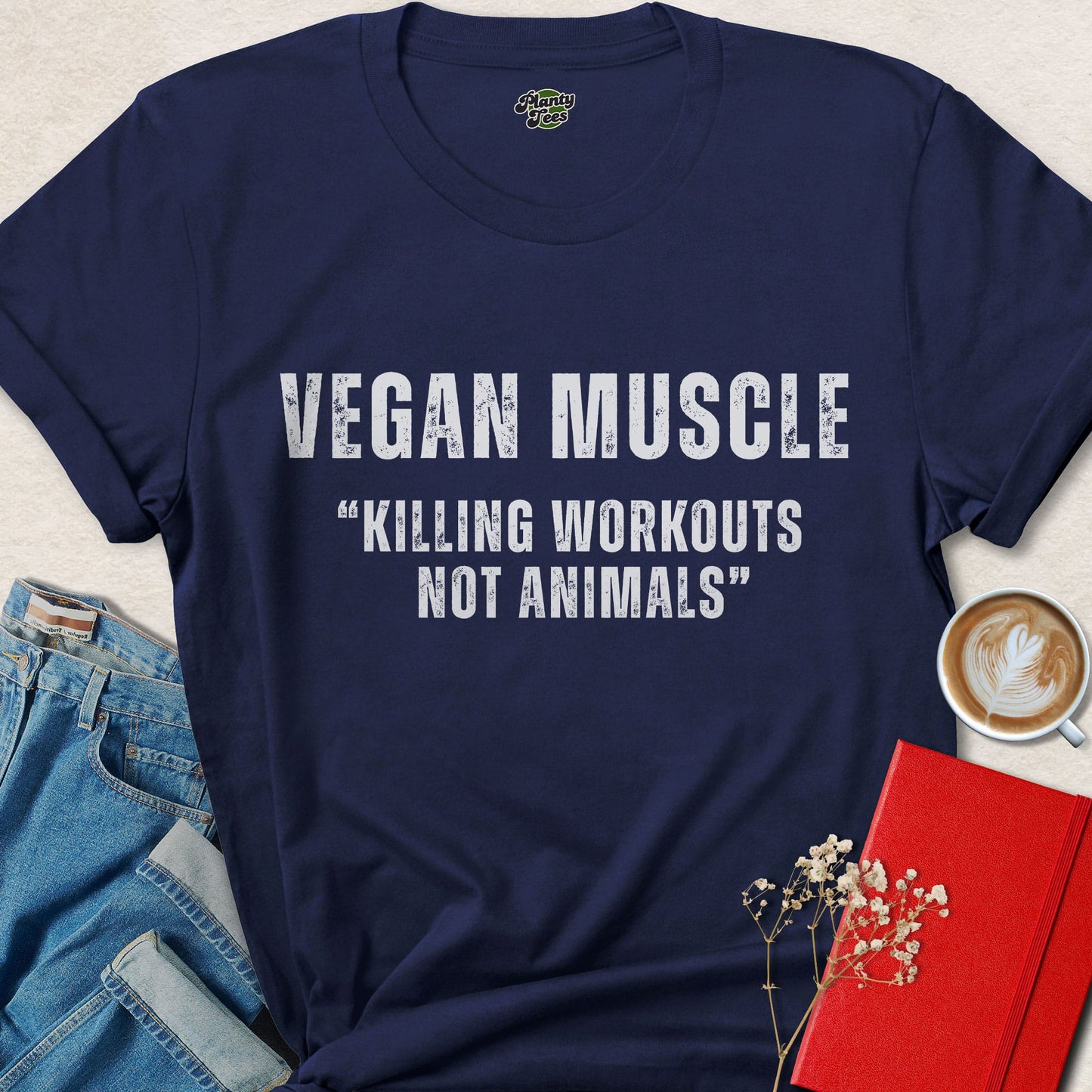 Vegan Muscle T-Shirt — Killing Workouts Not Animals Gym Tee
