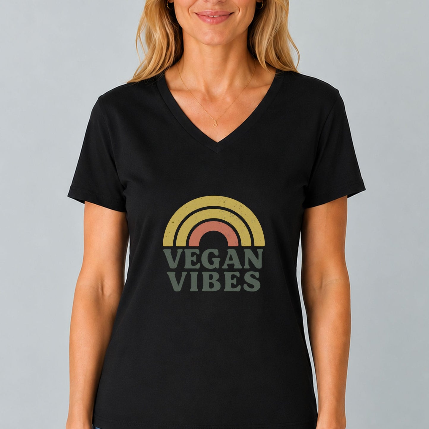 Vegan Vibes V-Neck Shirt