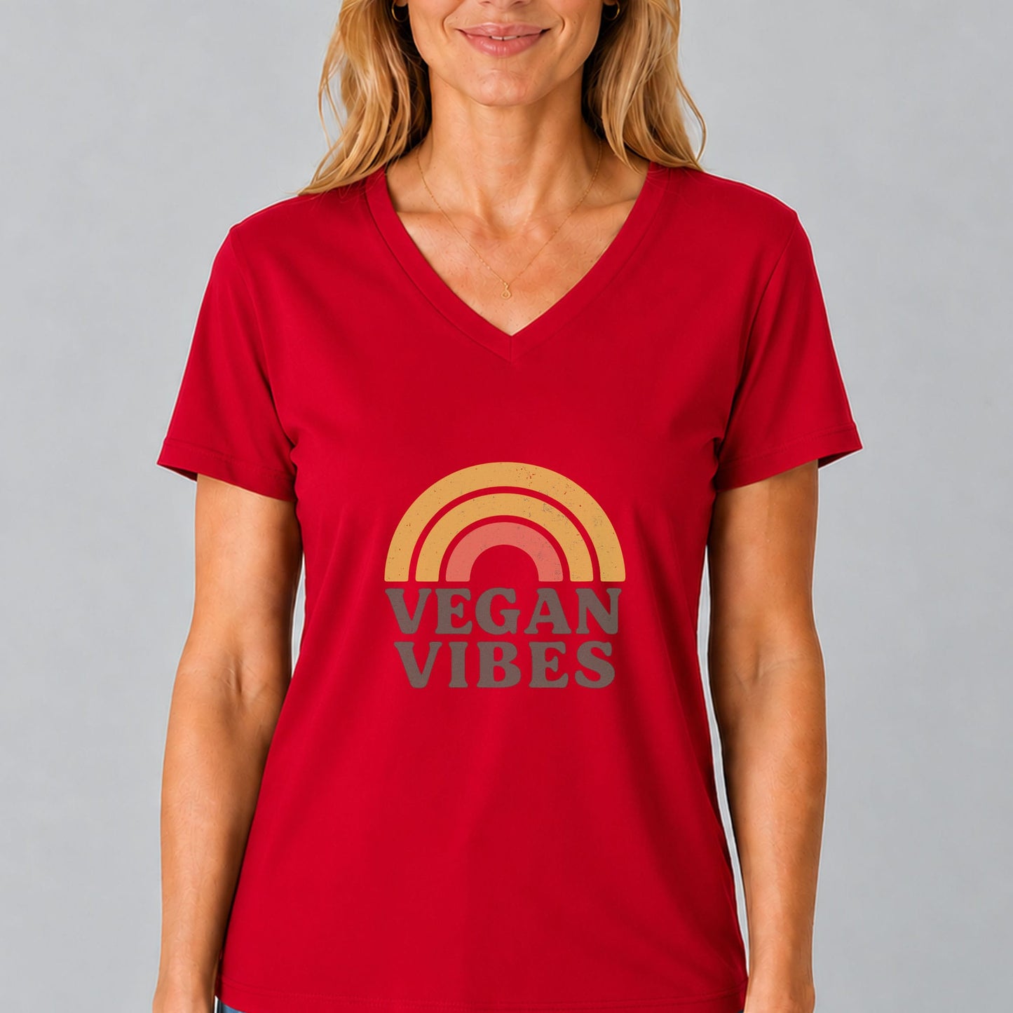 Vegan Vibes V-Neck Shirt