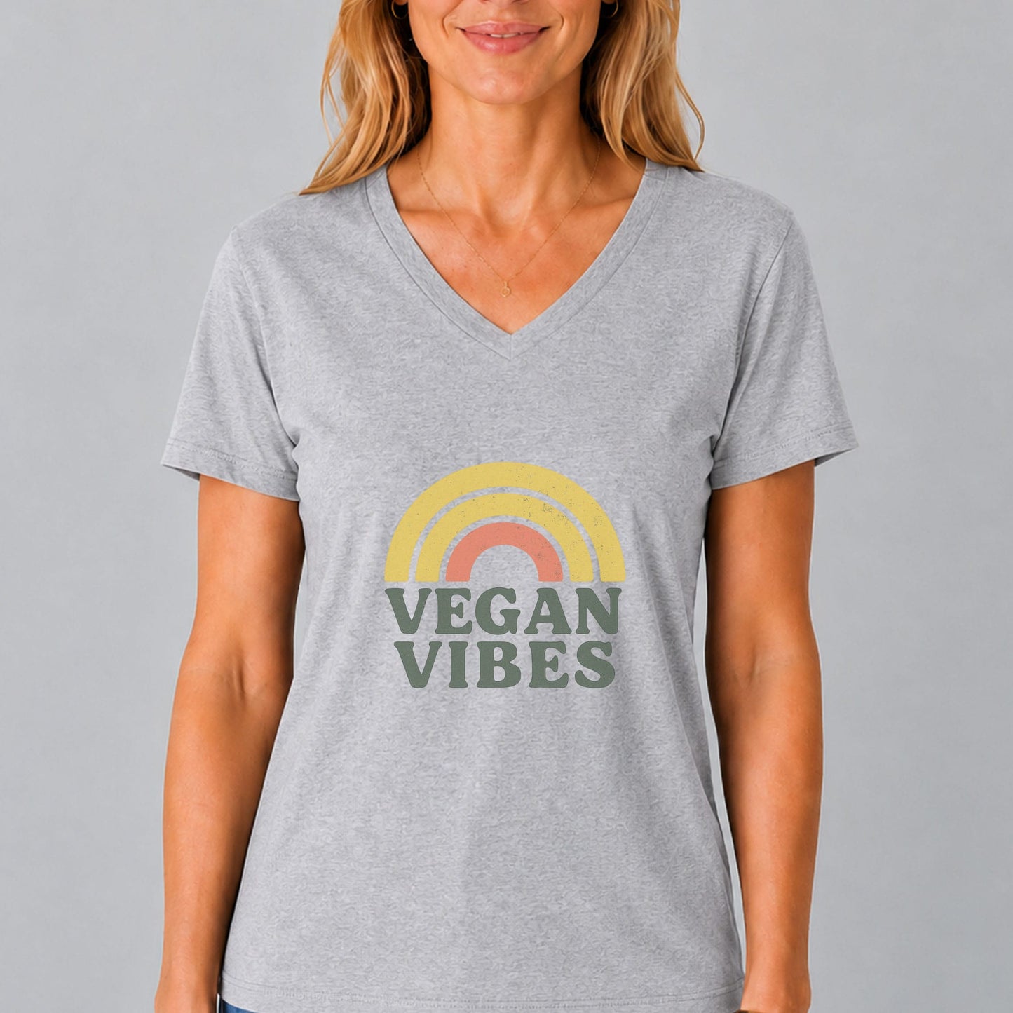 Vegan Vibes V-Neck Shirt