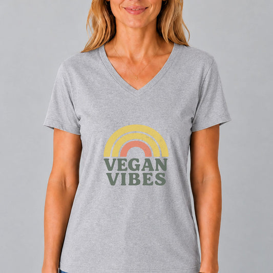 Vegan Vibes V-Neck Shirt