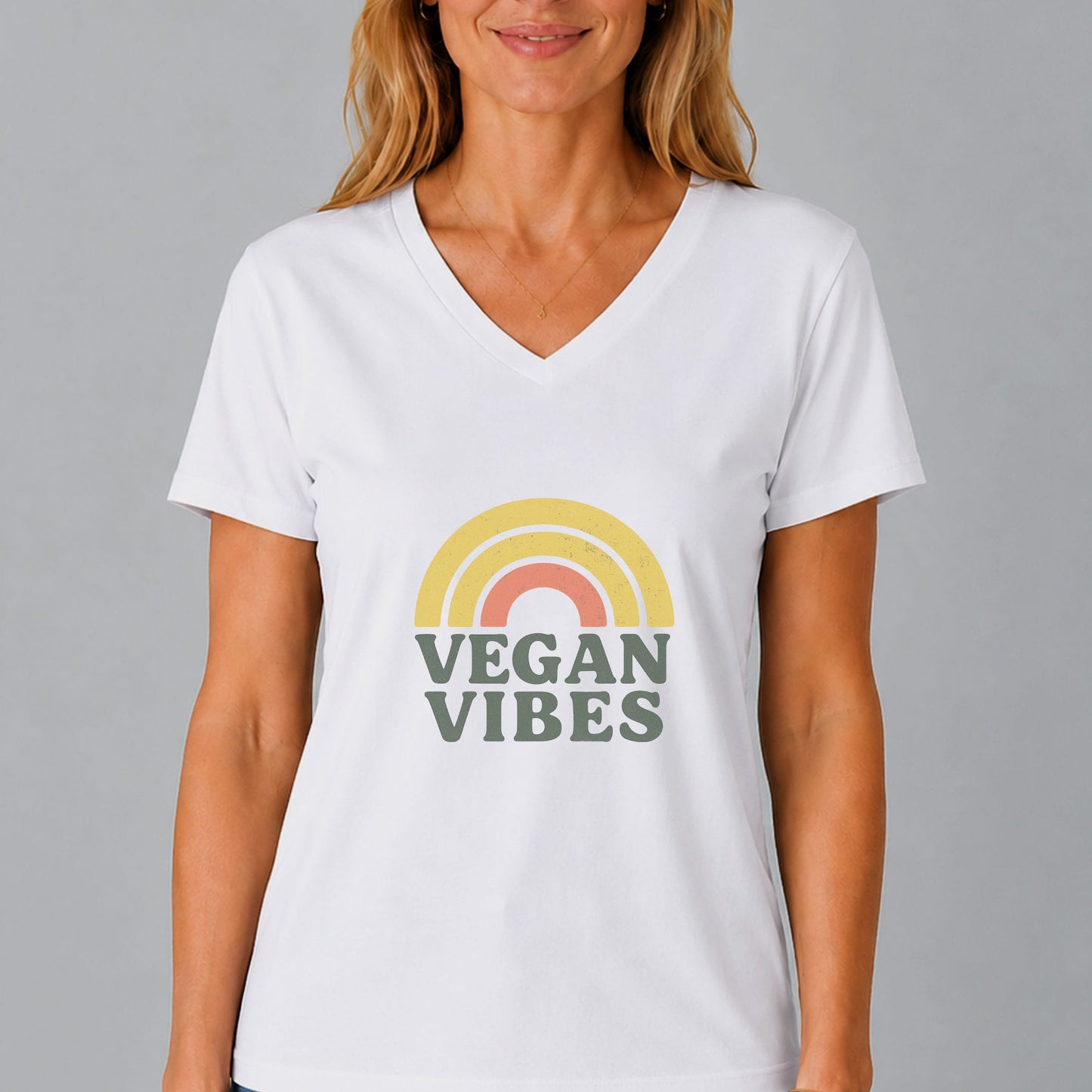 Vegan Vibes V-Neck Shirt