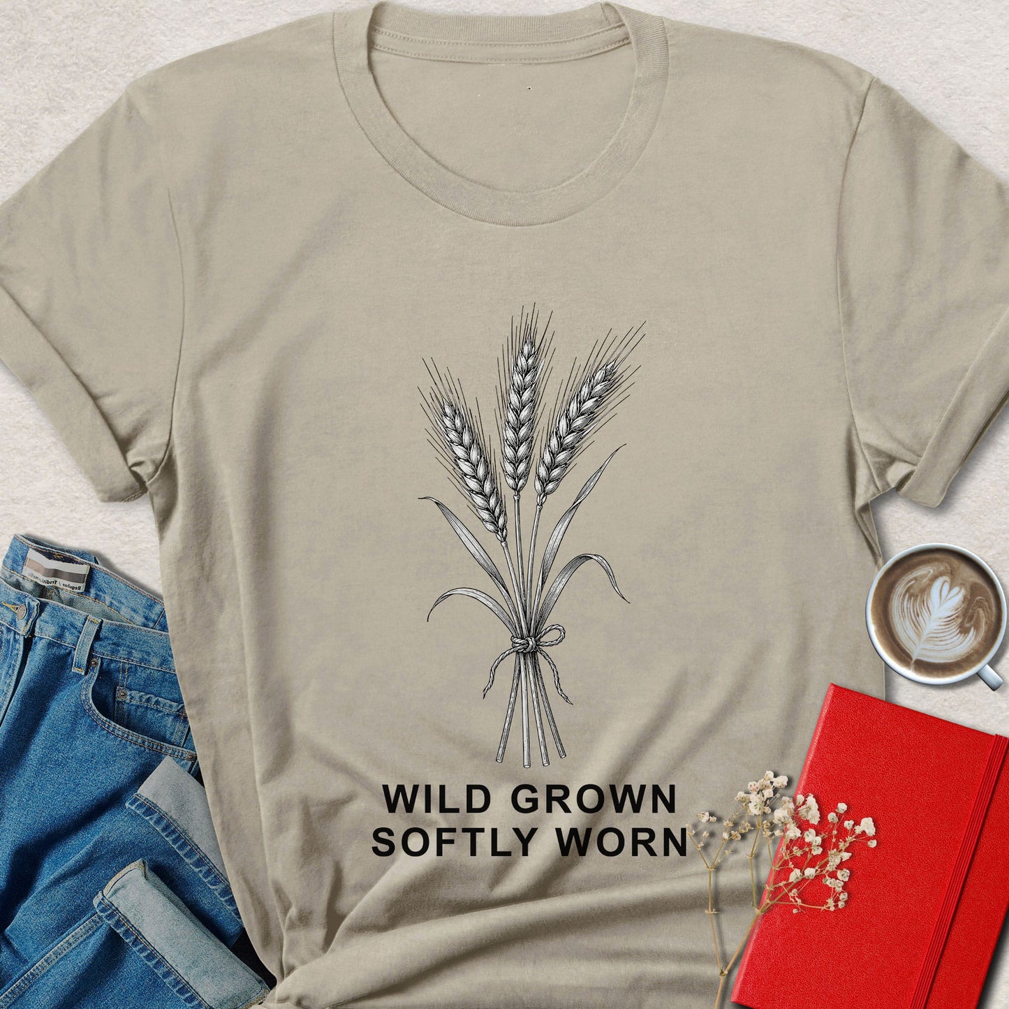 Roots Down Heart Open T-shirt | Botanical Vegan Tee