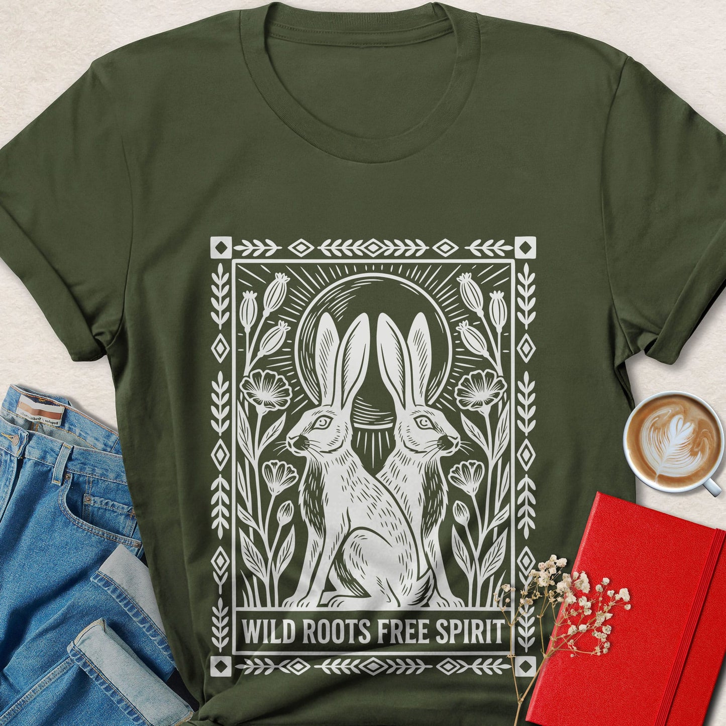 Wild Roots Free Spirit Shirt | Boho Nature Graphic Tee