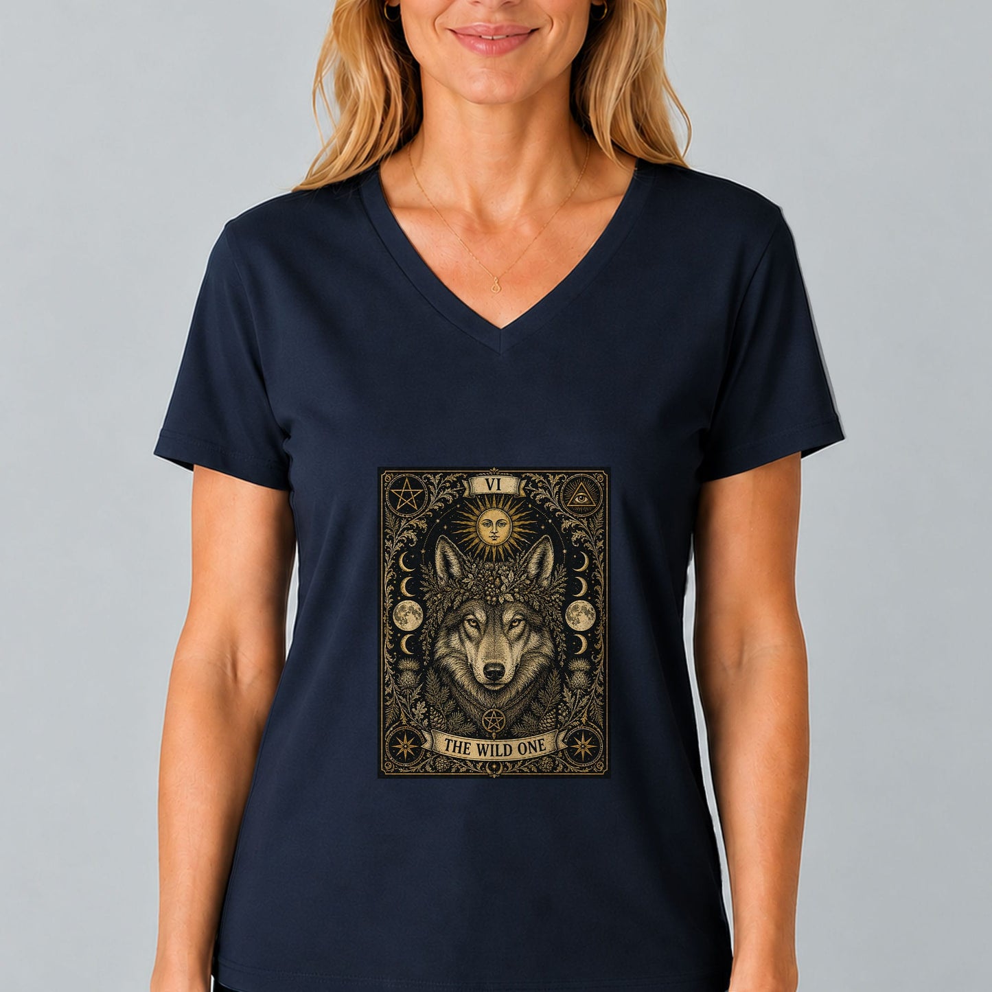Wolf Tarot V-Neck T-Shirt