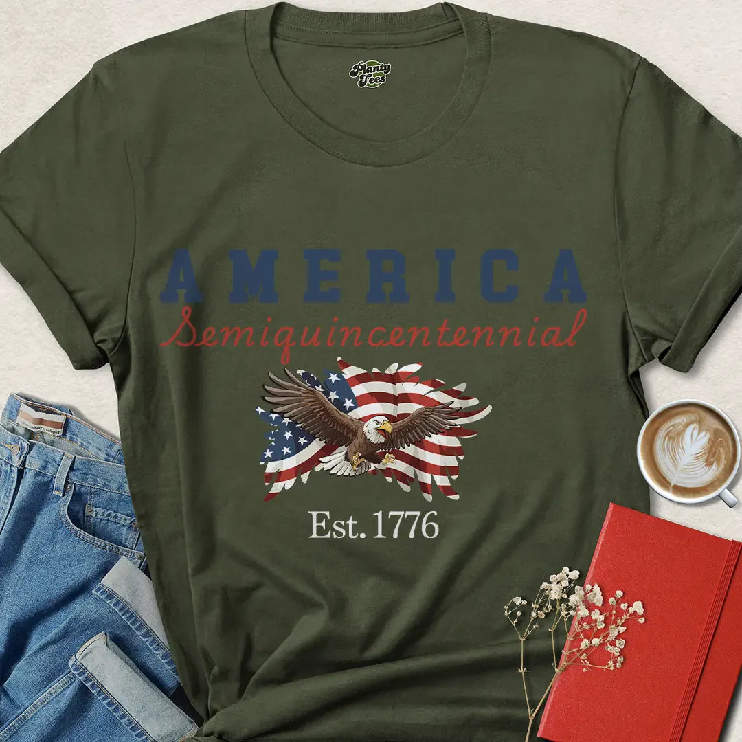 America Semiquincentennial Eagle T-Shirt – 250 Years of Freedom Est. 1776 | Celebrate USA Pride in 2026