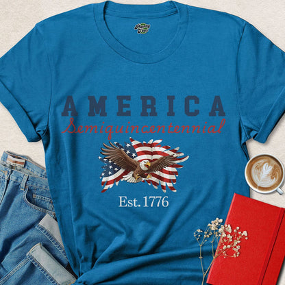 America Semiquincentennial Eagle T-Shirt – 250 Years of Freedom Est. 1776 | Celebrate USA Pride in 2026