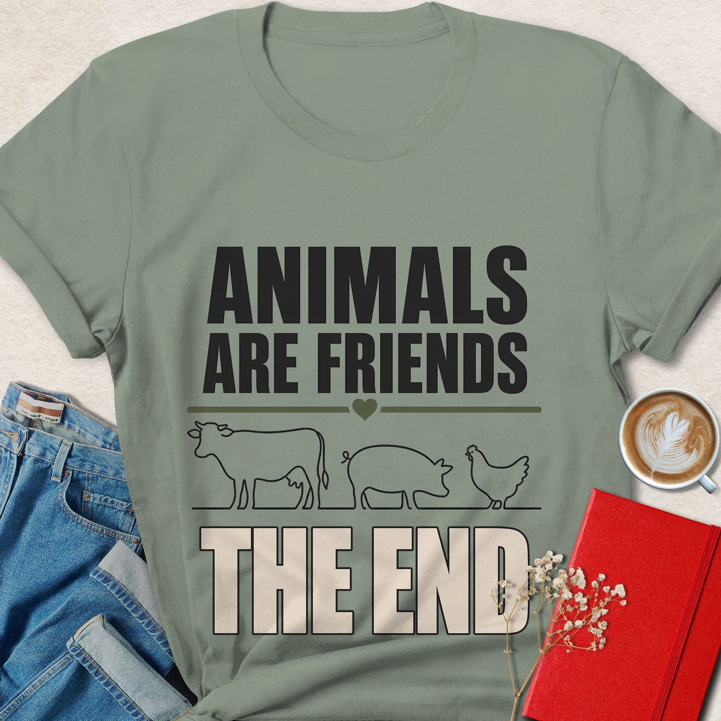 Animals Are Friends The End T-Shirt