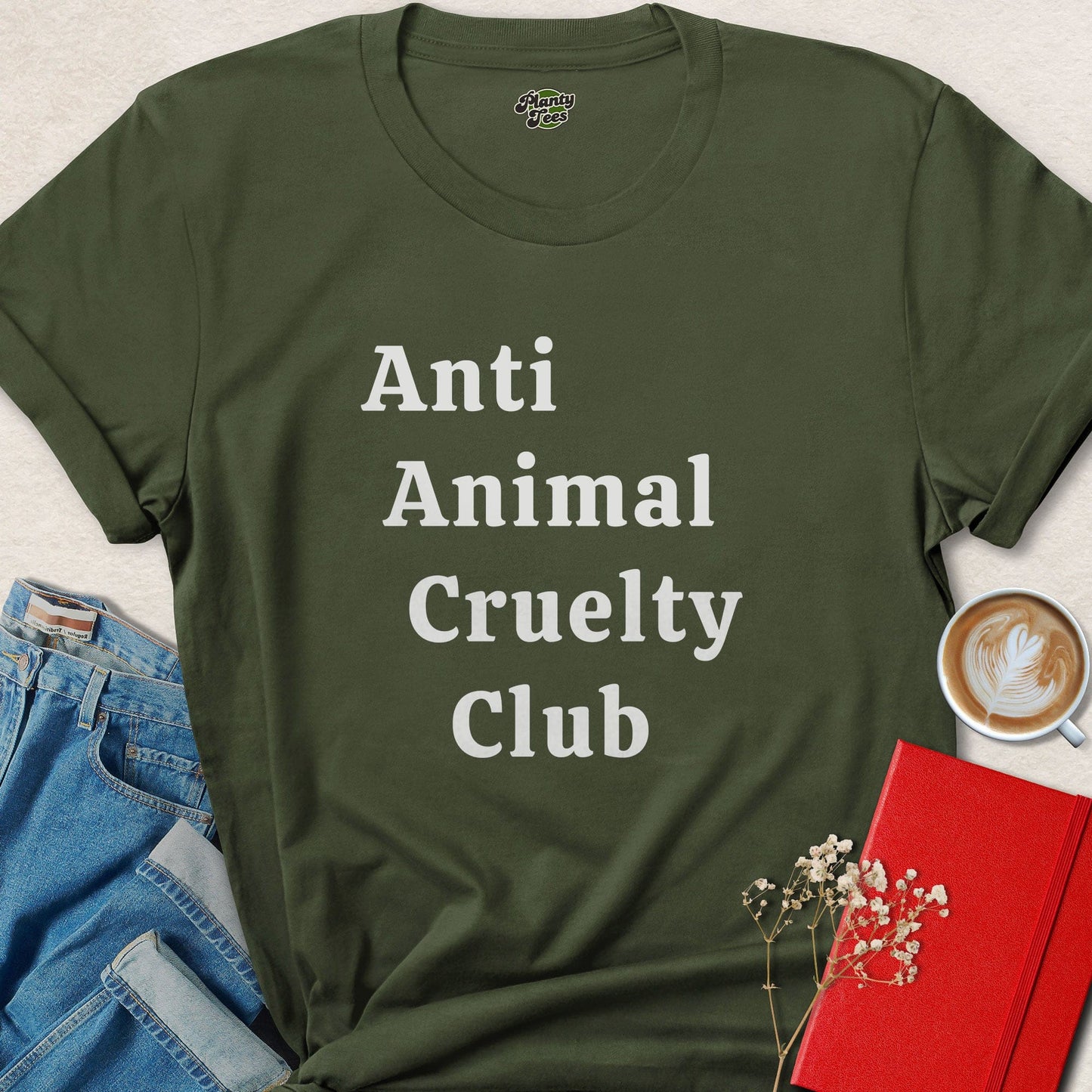 Anti Animal Cruelty Club Vegan Shirt | Animal Rights Tee