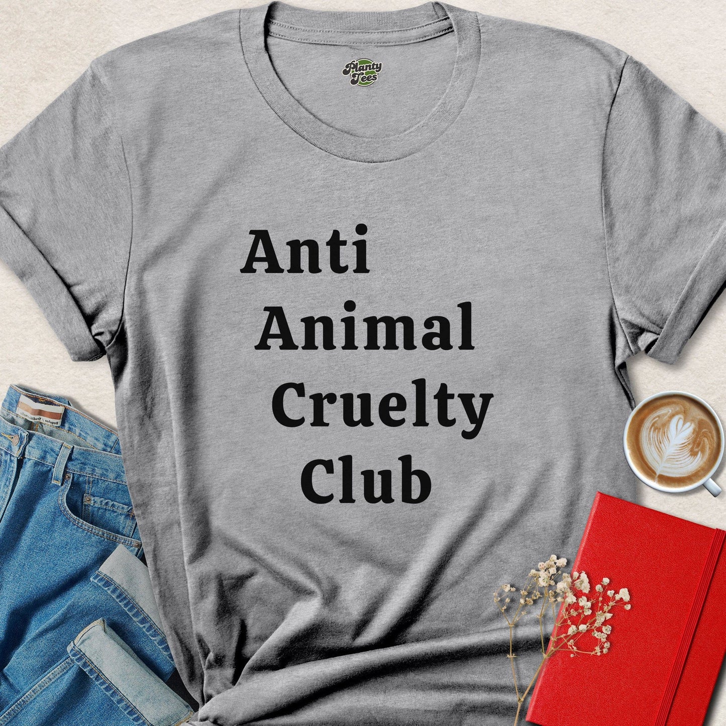 Anti Animal Cruelty Club Vegan Shirt | Animal Rights Tee