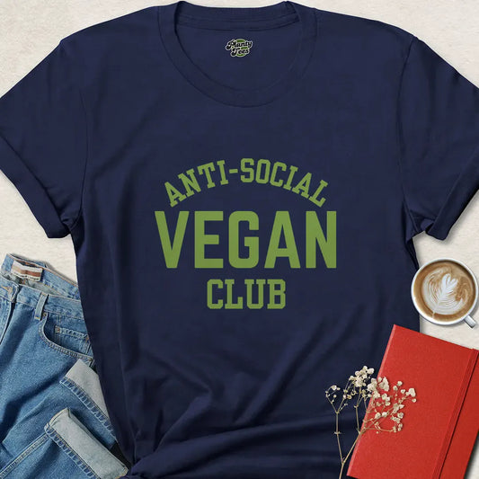 Anti-Social Vegan Club Shirt - Funny Plant-Based Tee
