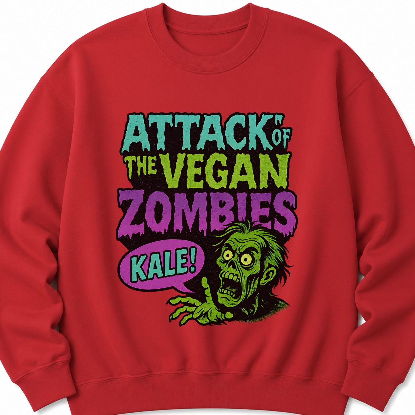 Attack of the Vegan Zombies Halloween Sweatshirt