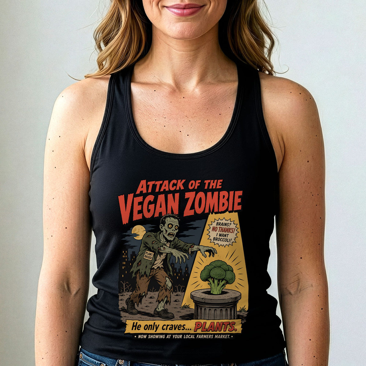 Attack of the Vegan Zombie Tank Top