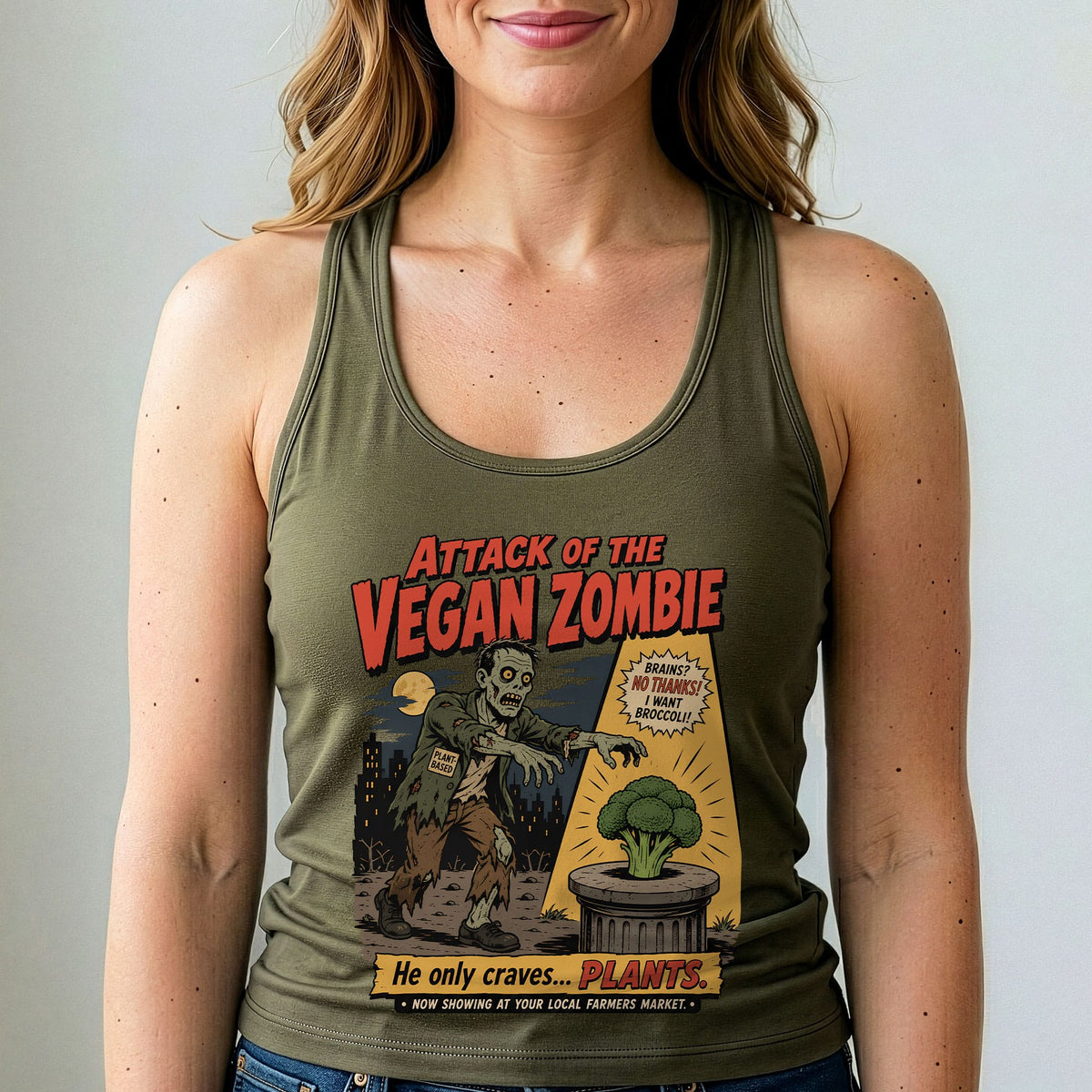 Attack of the Vegan Zombie Tank Top