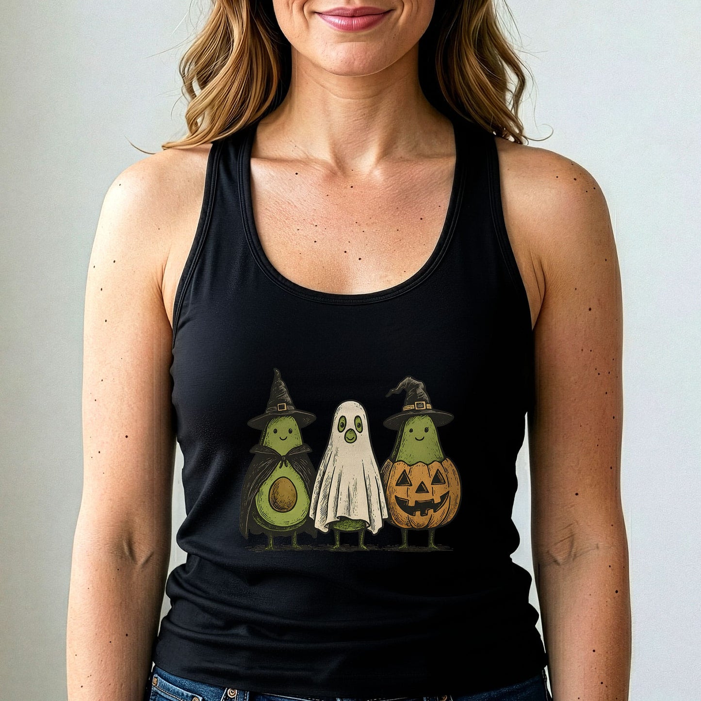 Avocado Halloween Vegan Tank Top Cute Plant Based Apparel