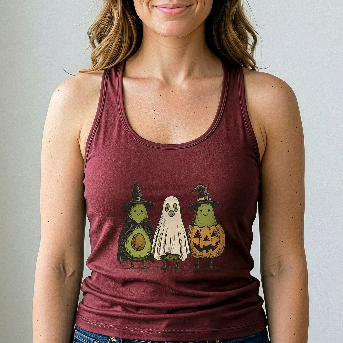 Avocado Halloween Vegan Tank Top Cute Plant Based Apparel