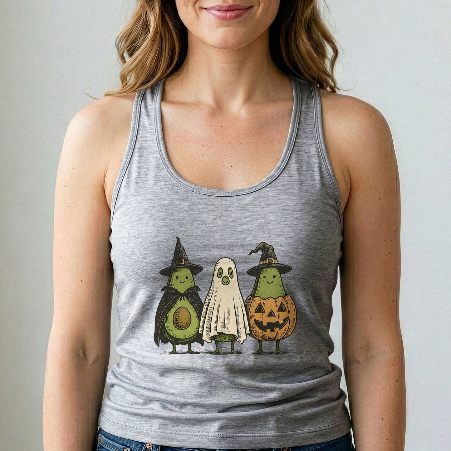 Avocado Halloween Vegan Tank Top Cute Plant Based Apparel