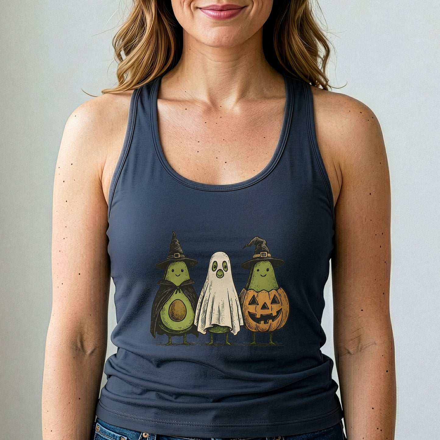 Avocado Halloween Vegan Tank Top Cute Plant Based Apparel