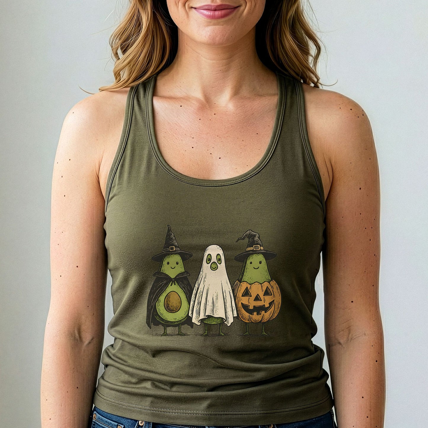 Avocado Halloween Vegan Tank Top Cute Plant Based Apparel