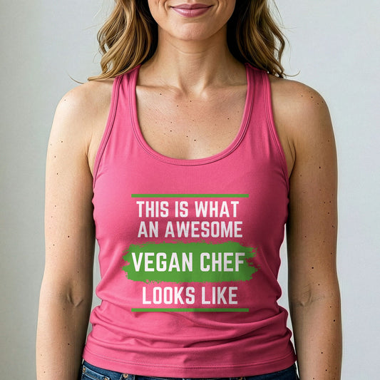 Vegan Chef Tank Top Funny Plant Based Cooking Shirt