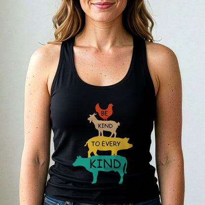 Be Kind To Every Kind Tank Top Vegan Animal Rights Shirt