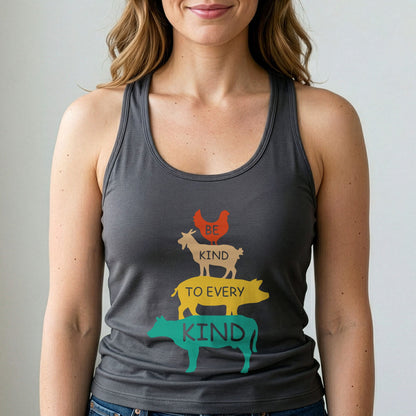 Be Kind To Every Kind Tank Top Vegan Animal Rights Shirt