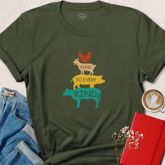 Be Kind To Every Kind Vegan Shirt | Animal Lover Vegan Tee