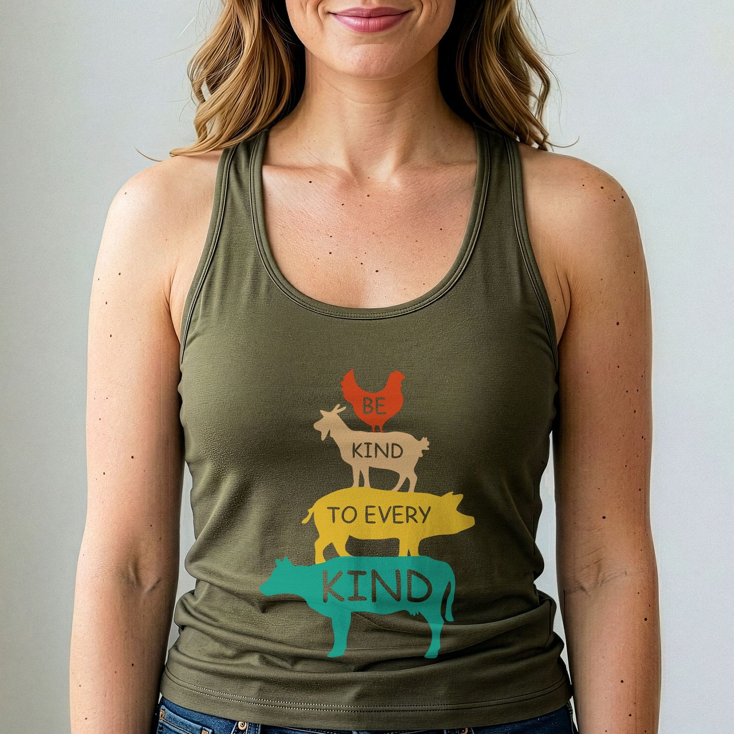 Be Kind To Every Kind Tank Top Vegan Animal Rights Shirt