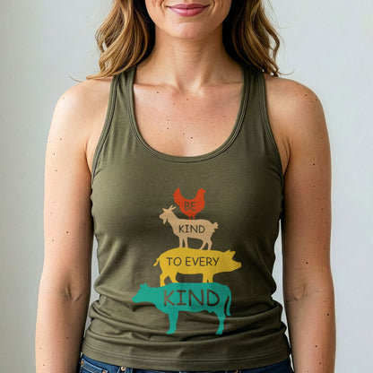 Be Kind To Every Kind Tank Top Vegan Animal Rights Shirt