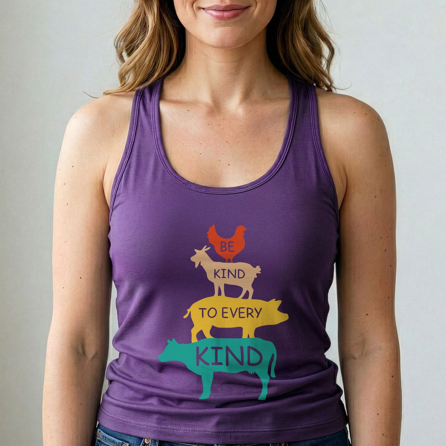 Be Kind To Every Kind Tank Top Vegan Animal Rights Shirt