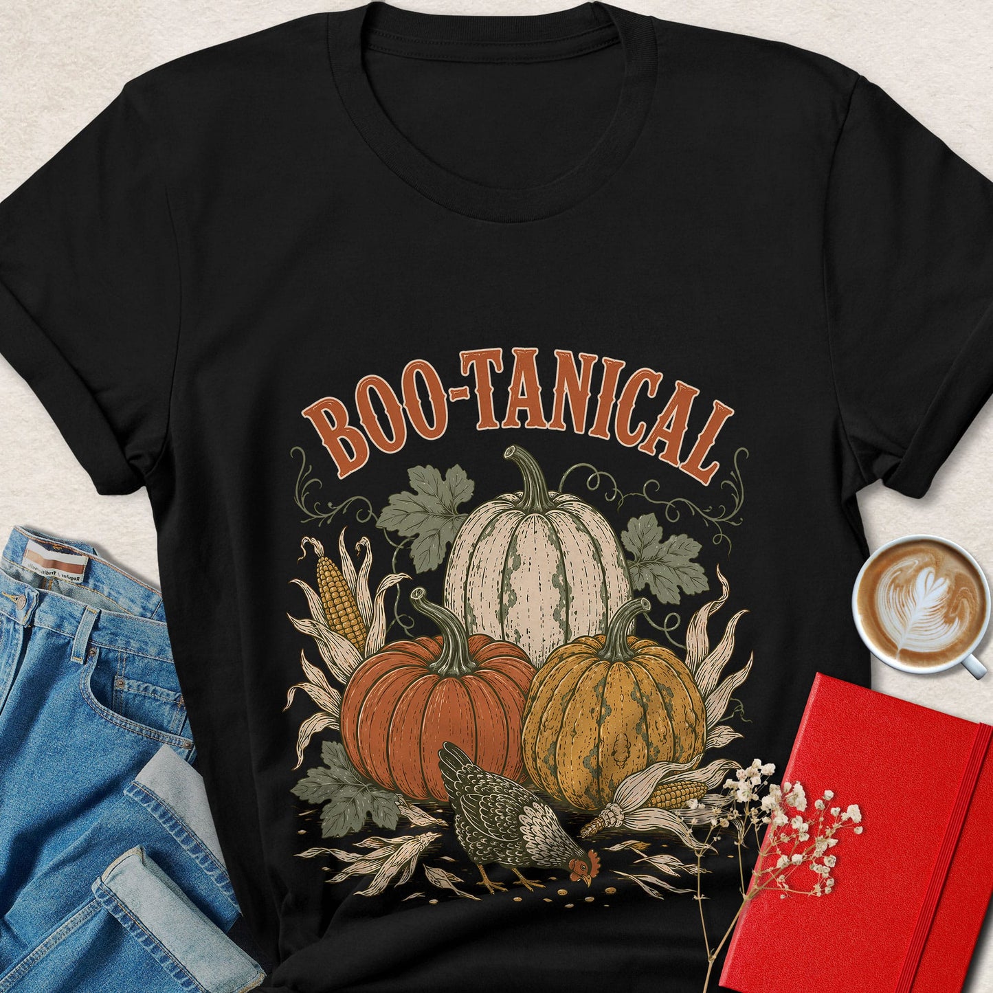 Boo-Tanical Funny Vegan Halloween T-Shirt