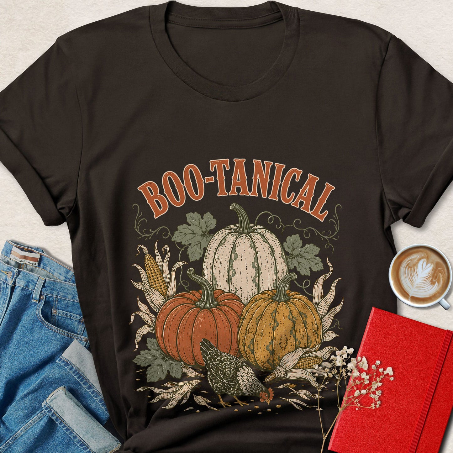Boo-Tanical Funny Vegan Halloween T-Shirt