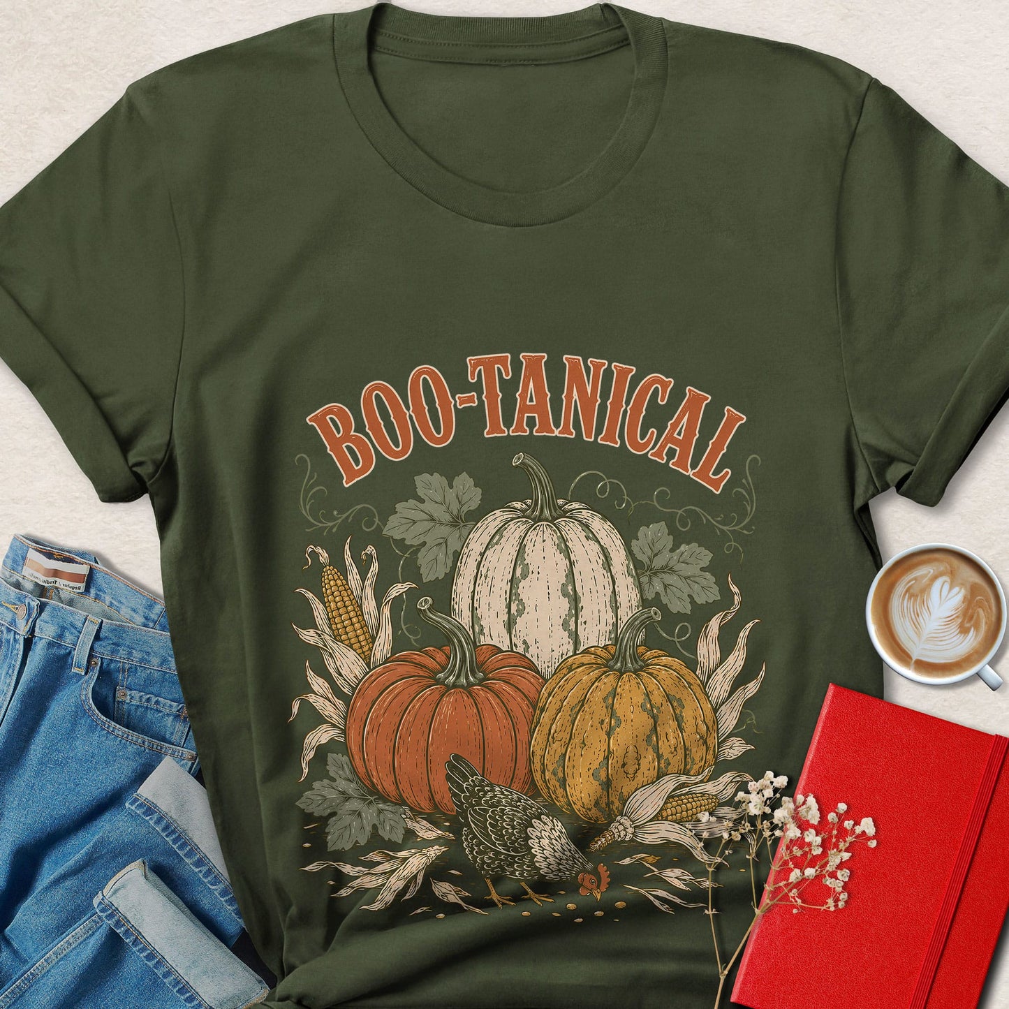 Boo-Tanical Funny Vegan Halloween T-Shirt