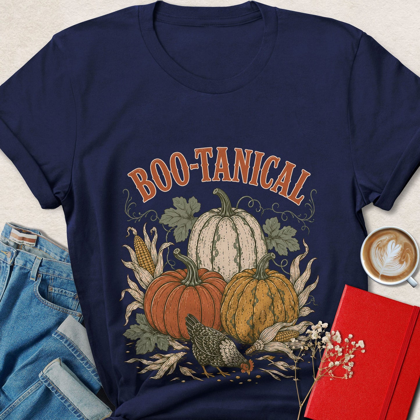 Boo-Tanical Funny Vegan Halloween T-Shirt
