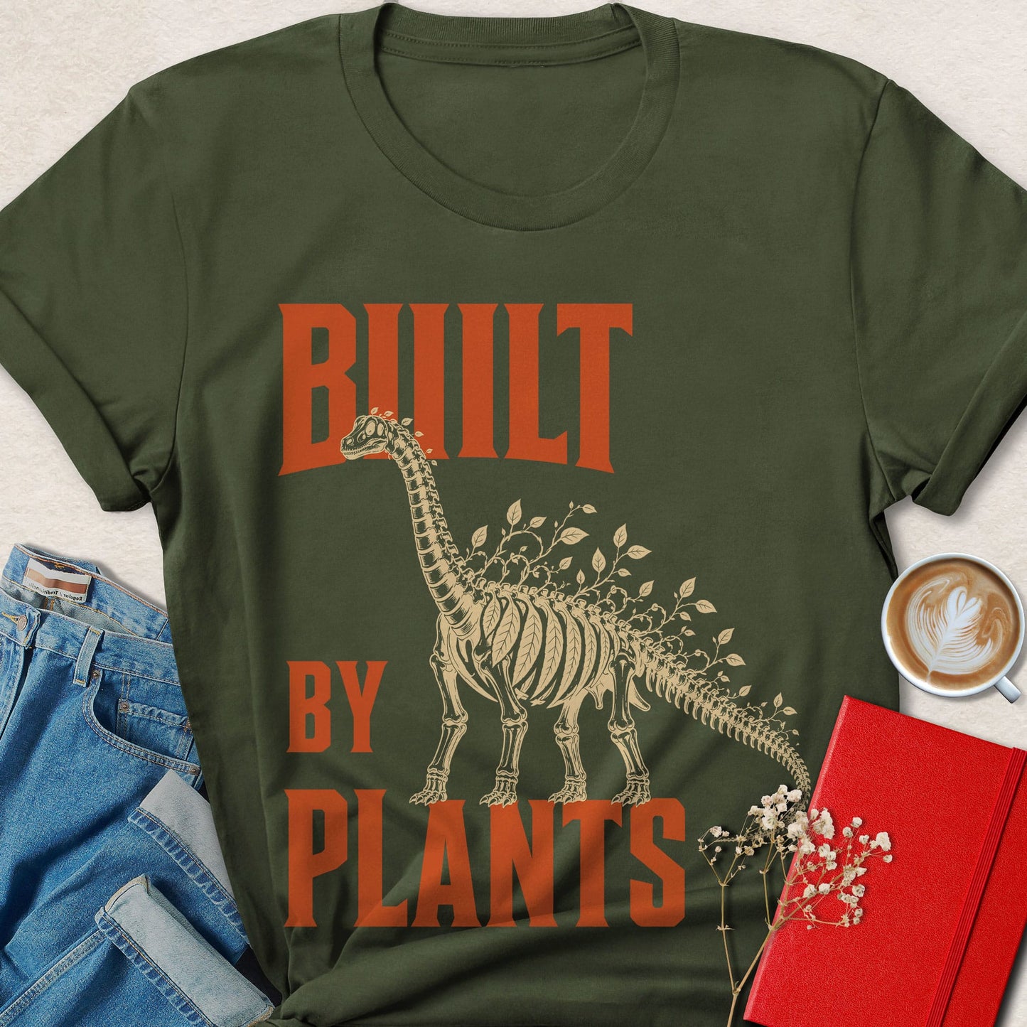 Built by Plants Botanical Dinosaur T-shirt