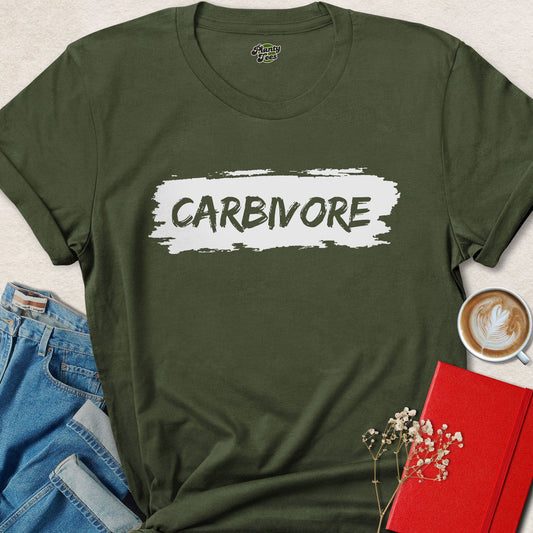 Carbivore Funny Vegan Parody Shirt | Plant Based Humor Tee