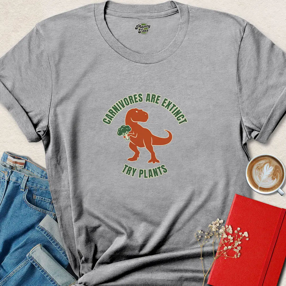 Carnivores Are Extinct Try Plants Vegan Shirt