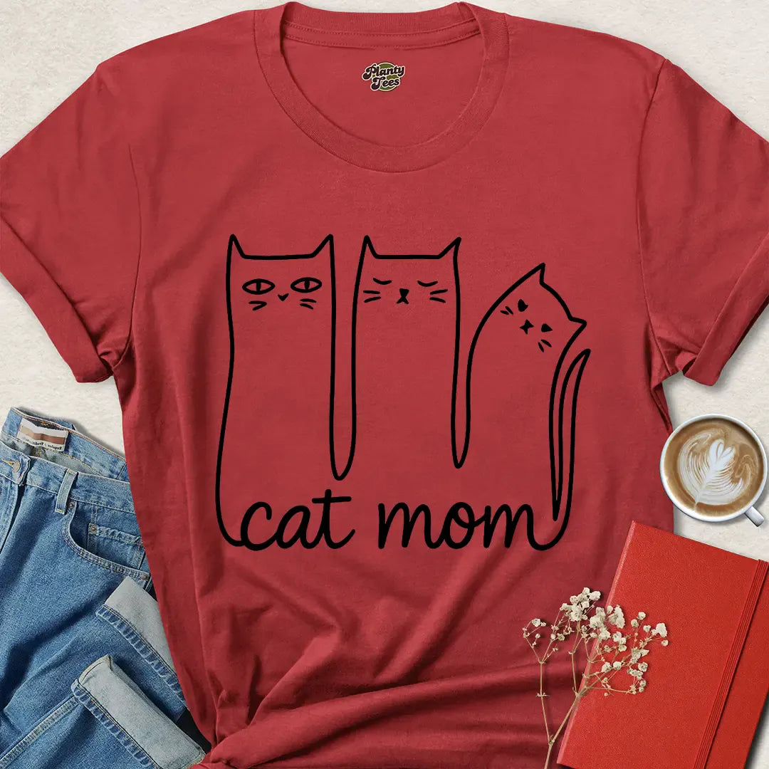 Cat Mom Shirt – Cute Minimalist Cat Lover Gift for Women | Show Your Love