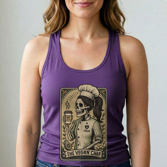 Vegan Chef Tank Top Plant Based Oat Latte Shirt