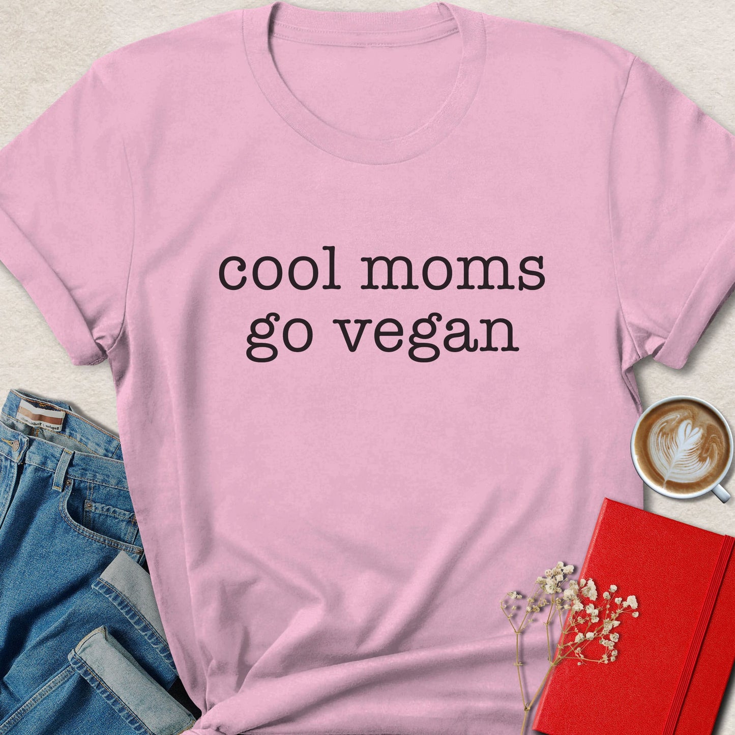 Cool Moms Go Vegan Shirt Plant Based Mom Animal Rights Tee