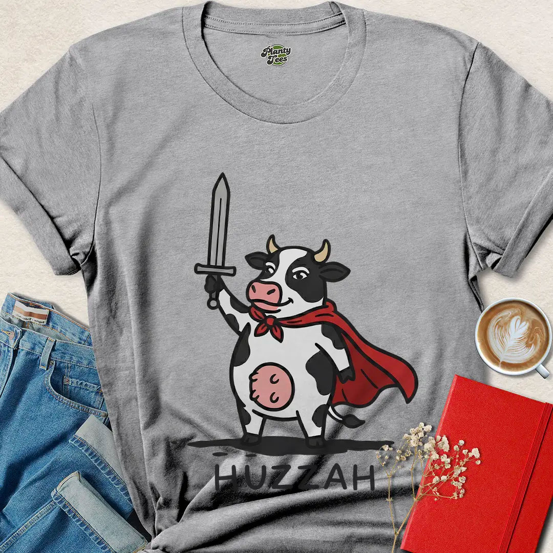 Funny Vegan Warrior Cow T-Shirt – Animal Rights Graphic Tee – Shop Now