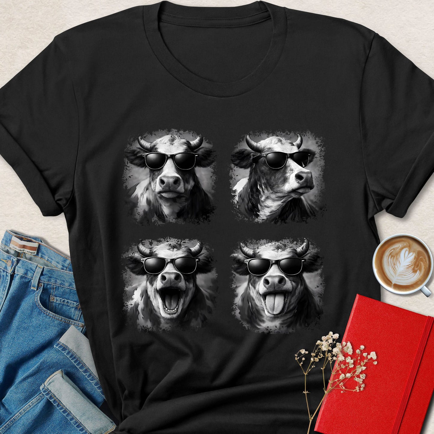 Funny Cow Vegan Shirt Animal Lover Plant Based Graphic Tee