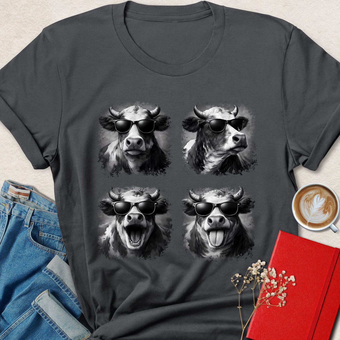 Funny Cow Vegan Shirt Animal Lover Plant Based Graphic Tee