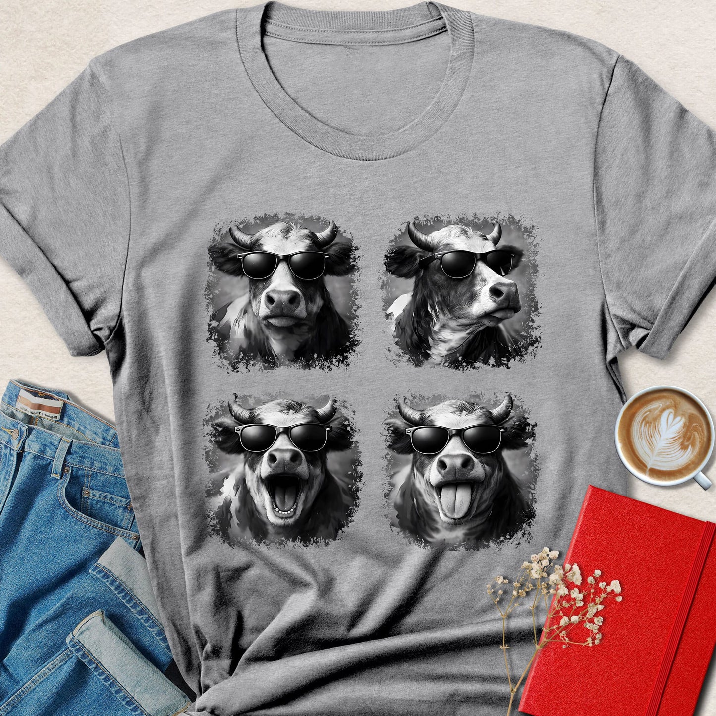 Funny Cow Vegan Shirt Animal Lover Plant Based Graphic Tee