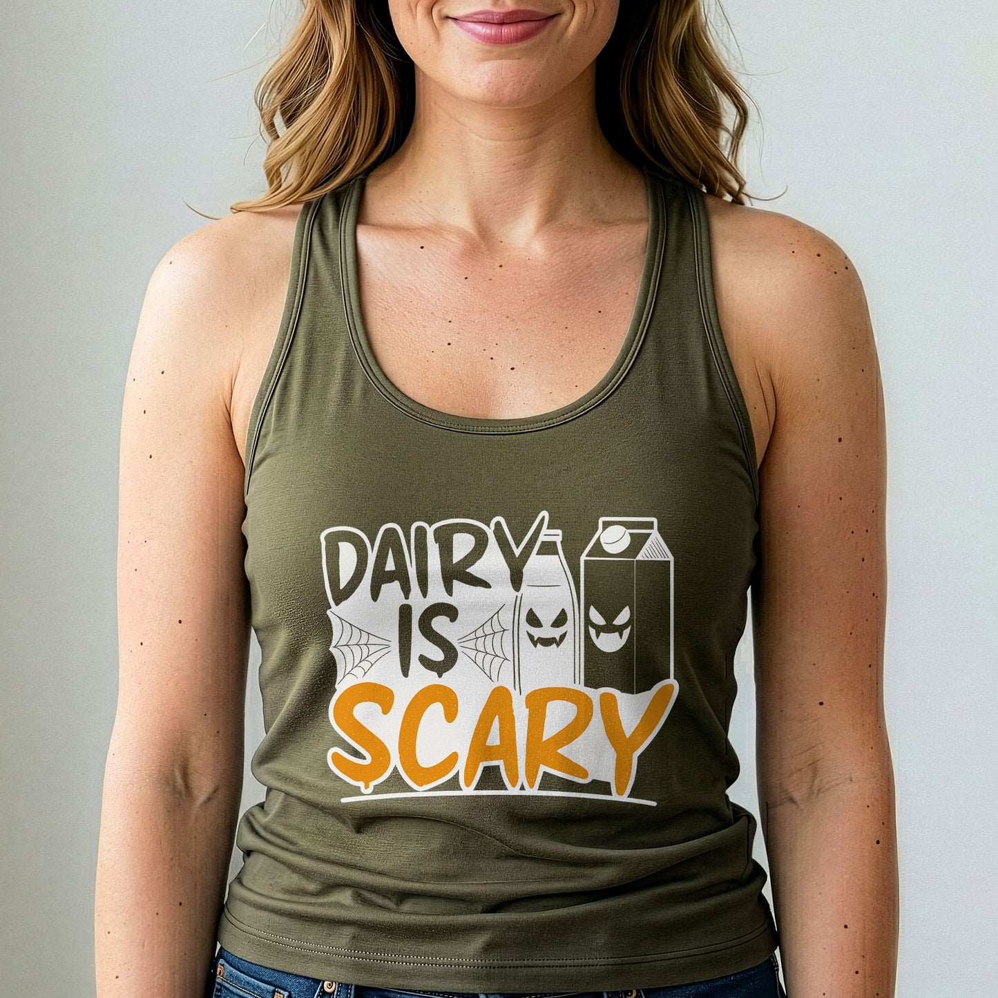Dairy Is Scary Vegan Tank Top